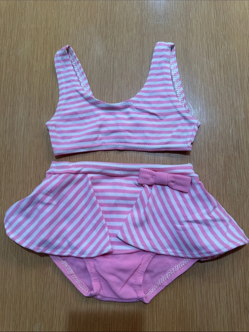 Vintage Allegheny 2 piece striped bathing suit.